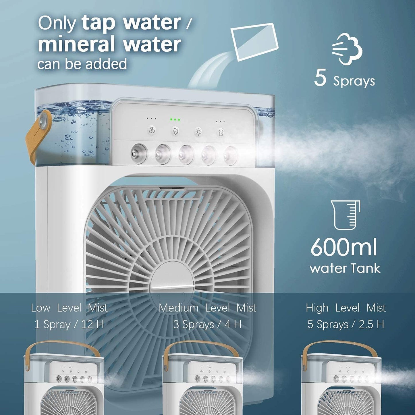 SHAYONAM Mini Cooler for Room Cooling AC Portable Mini Fan Artic Cooler