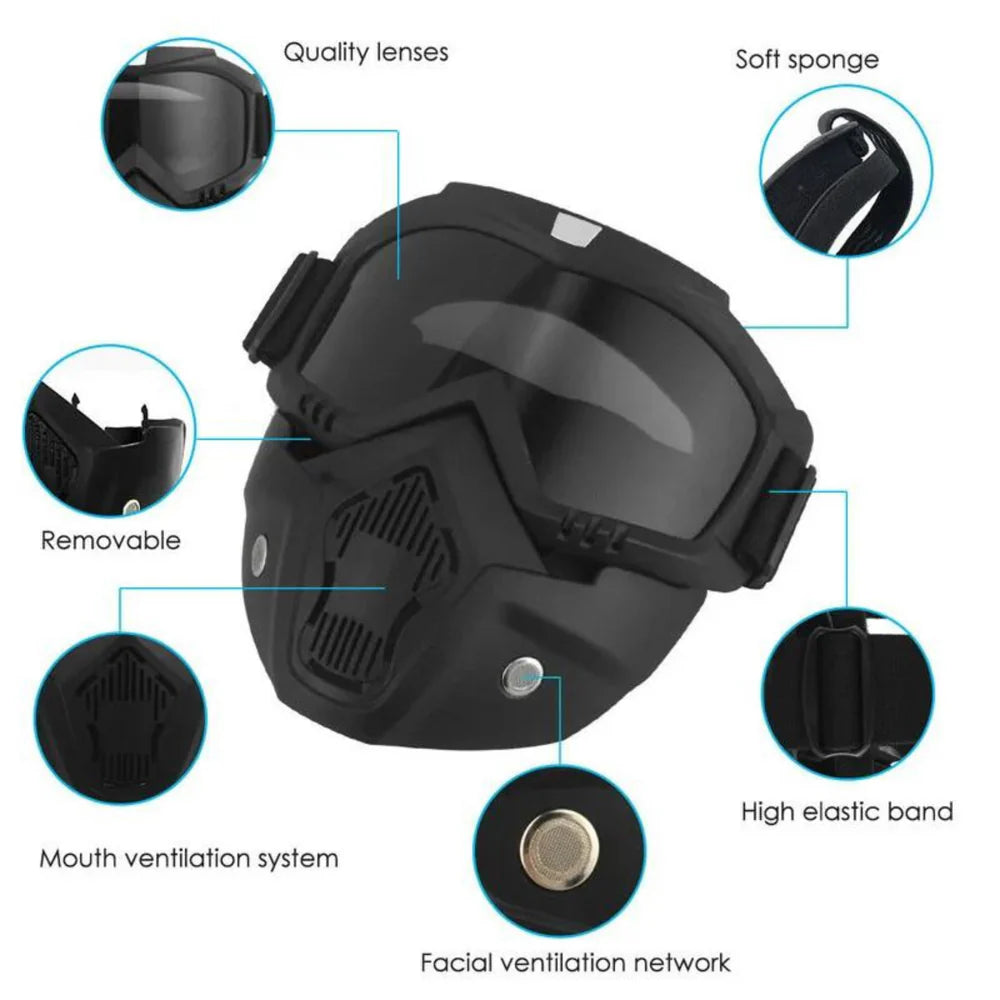 Olsic Windproof Goggles 🥽 | UV Mask 😎 | Ski, Moto, Welding Gear 🔥 – Black